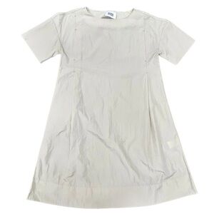 Alpha Studio Beige Short Sleeve Shift Dress Size 38 (Small)